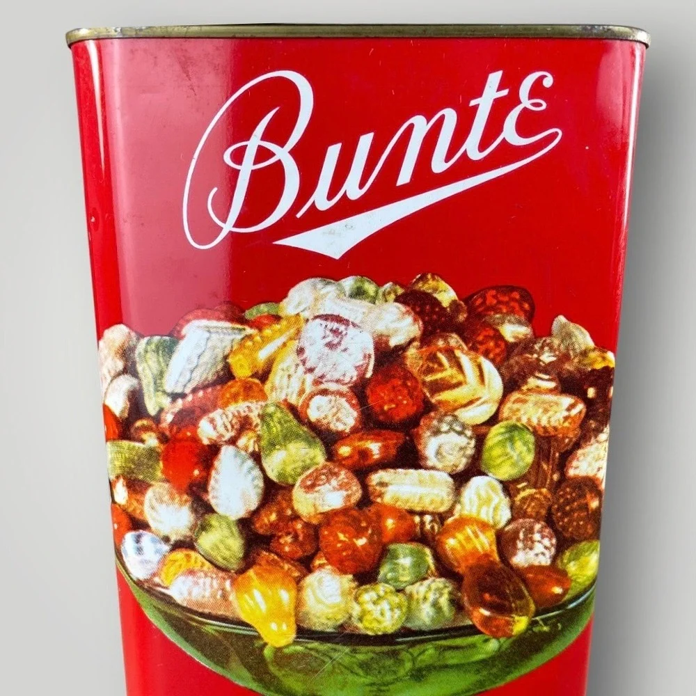 Vintage Bunte Candy EMPTY Red Tin